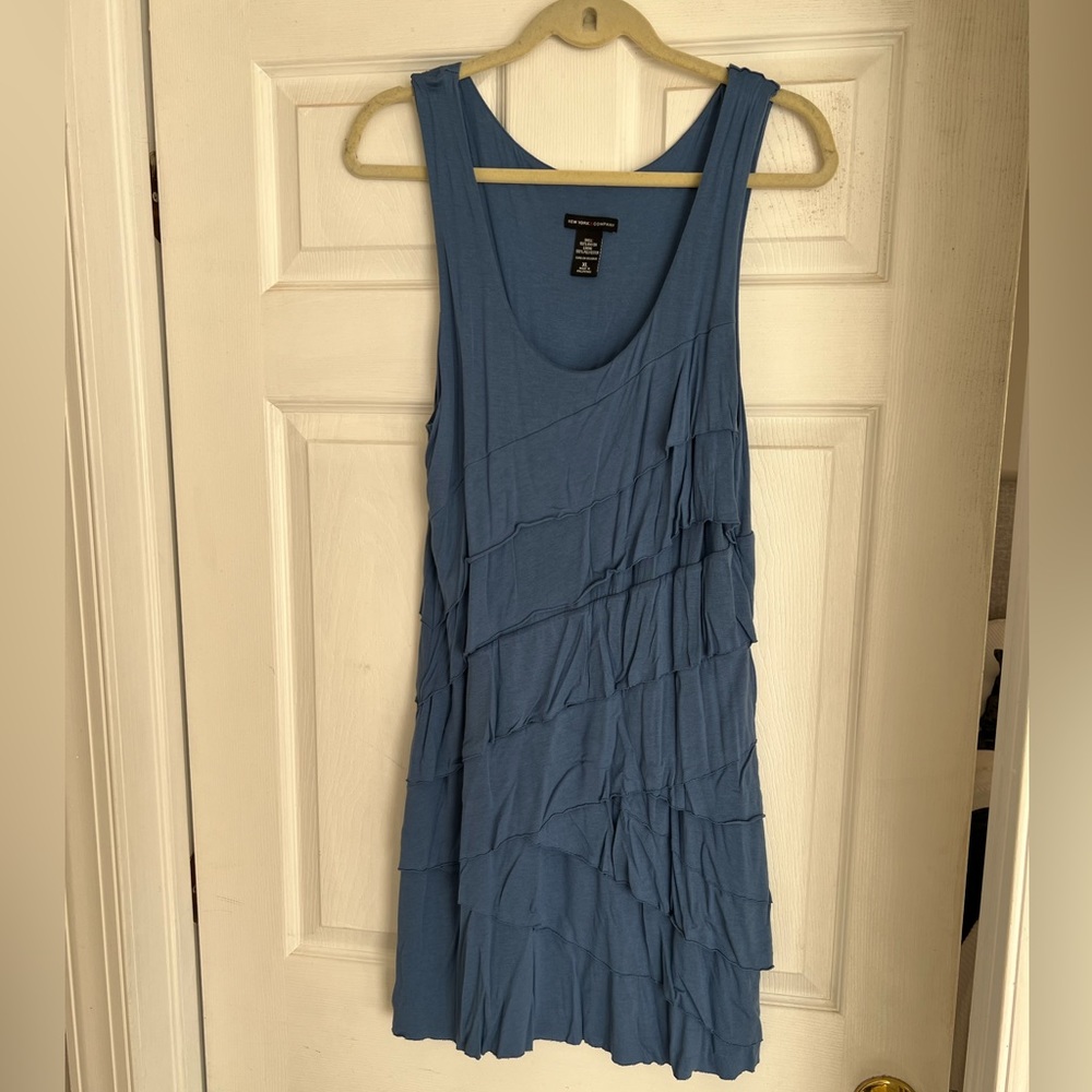 NY & Company blue shift dress size XL